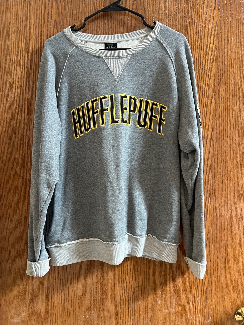 Hufflepuff Gray Crewneck Sweatshirt - Licensed House Graphic